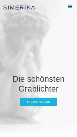 Vorschau der mobilen Webseite www.grablichter.ch, Simerika Grablichter
