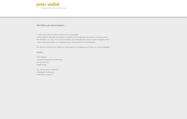 Vorschau von www.peter-waibel.de, Peter Waibel . Typografie & grafische Gestaltung