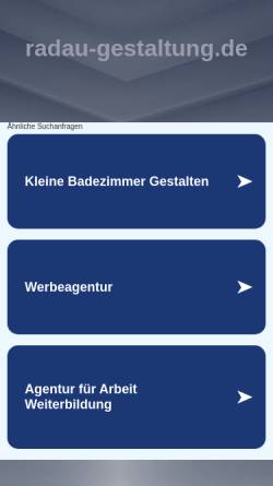 Vorschau der mobilen Webseite www.radau-gestaltung.de, Radau - Büro für Gestaltung!