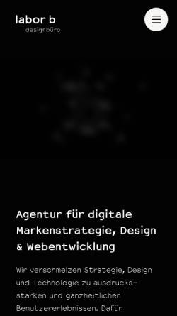 Vorschau der mobilen Webseite www.laborb.de, labor b Designbüro