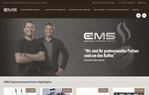 Vorschau von espresso-maschinen-service.de, E-M-S, Espresso-Maschinen-Service - Oliver Semsch