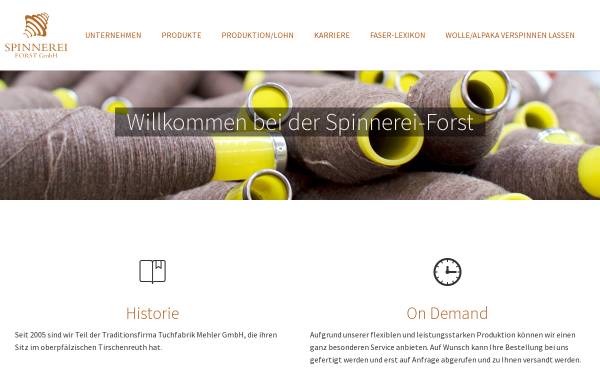 Vorschau von www.spinnerei-forst.de, Spinnerei Forst GmbH