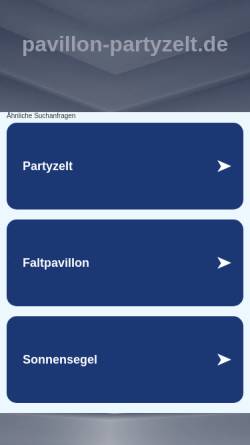 Vorschau der mobilen Webseite www.pavillon-partyzelt.de, Partyzelte und Pavillons AHK Media