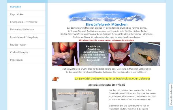 Vorschau von www.eiswuerfelwerk.de, Eiswürfelwerk München - Mühlbauer Unternehmensgruppe