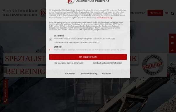 Vorschau von www.krumscheid.de, Maschinenbau Krumscheid GmbH