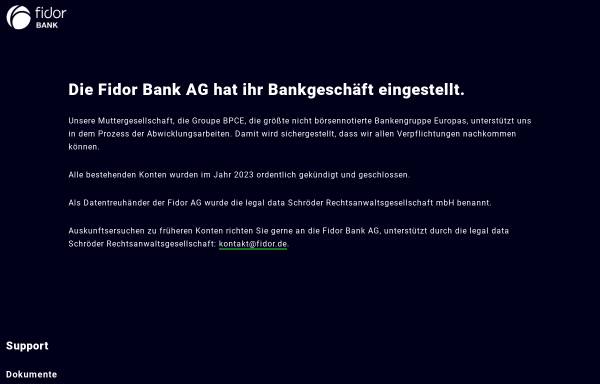 Vorschau von fidor.de, Fidor Bank AG