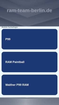 Vorschau der mobilen Webseite www.ram-team-berlin.de, S.A.T.B.