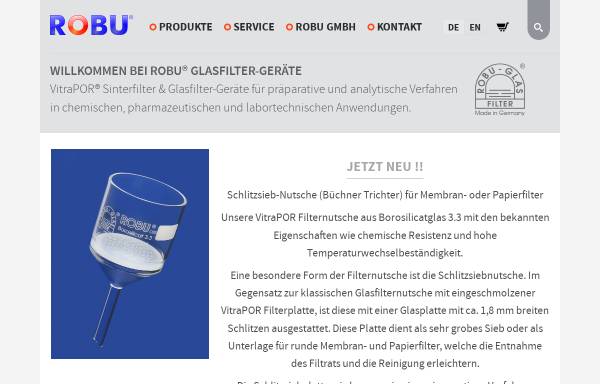 Vorschau von www.robuglas.com, ROBU Glasfilter-Geräte GmbH