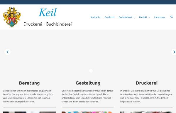 Vorschau von druckerei-keil.de, Keil - Druckerei und Buchbinderei