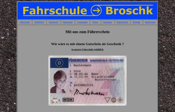 Vorschau von www.fahrschule-broschk.de, Fahrschule Broschk