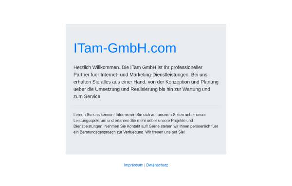 Vorschau von www.itam-gmbh.com, ITam GmbH