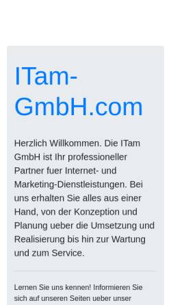 Vorschau der mobilen Webseite www.itam-gmbh.com, ITam GmbH