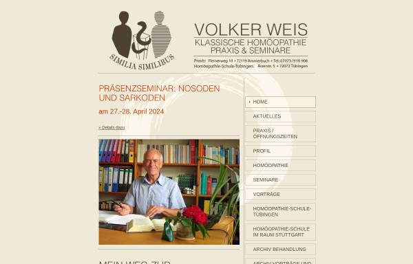 Vorschau von www.homoeopathie-volker-weis.de, Volker Weis