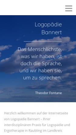 Vorschau der mobilen Webseite www.logopaedie-bannert.de, Praxis für Logopädie Katrin Bannert