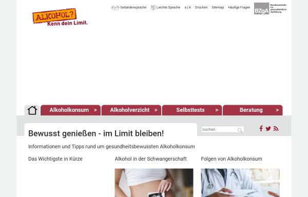 Vorschau von www.kenn-dein-limit.de, Alkohol? Kenn dein Limit.