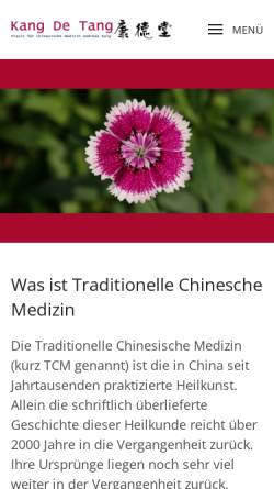 Vorschau der mobilen Webseite www.tcm-kalg.de, Praxis für Chinesische Medizin Andreas Kalg