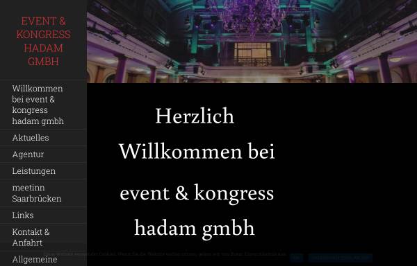 Vorschau von www.event-hadam.de, Event und Kongress Hadam GmbH