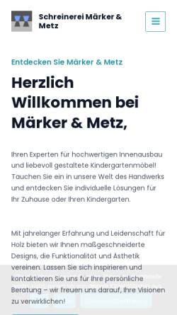 Vorschau der mobilen Webseite mae-west.de, Tischlerei / Schreinerei Märker + Metz