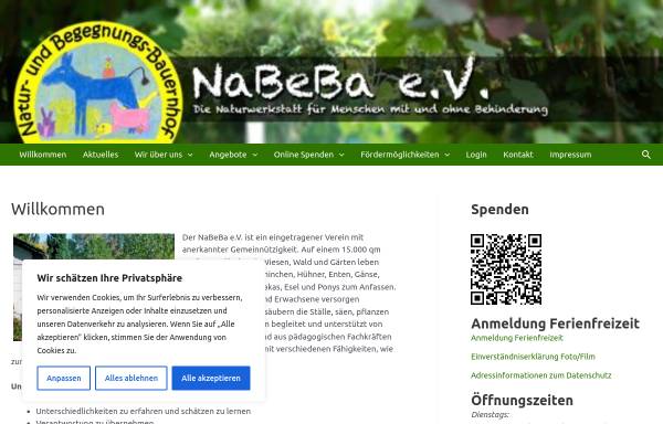 Vorschau von nabeba.de, NaBeBa e.V., Naturwerkstatt für Menschen mit und ohne Behinderung