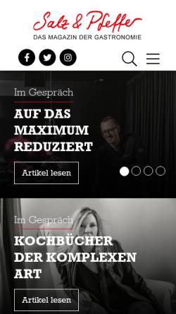 Vorschau der mobilen Webseite www.salz-pfeffer.ch, Salz und Pfefferland