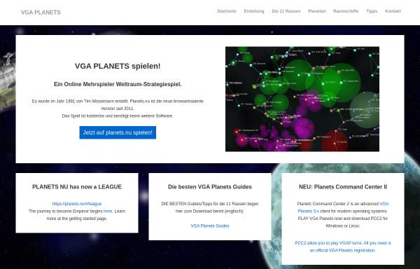 Vorschau von www.vgaplanets.de, Vgaplanets - Planets, Weltraum, Strategie, Mehrspieler