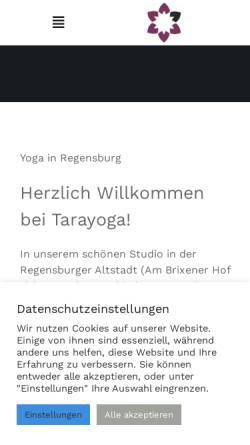 Vorschau der mobilen Webseite tarayoga-regensburg.de, Tarayoga
