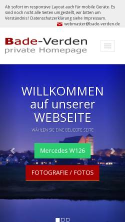 Vorschau der mobilen Webseite www.bade-verden.de, Bade, Familie