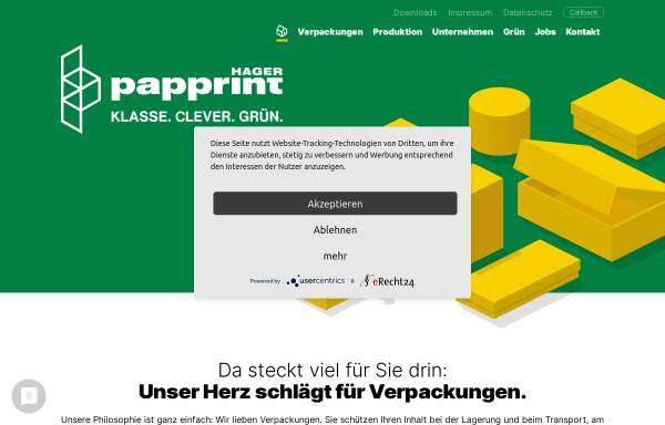 Vorschau von www.hagerpapprint.de, Hager Papprint GmbH