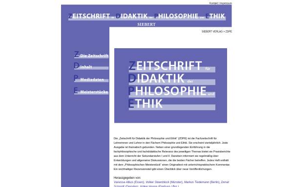 Zeitschrift für Didaktik der Philosophie und Ethik
