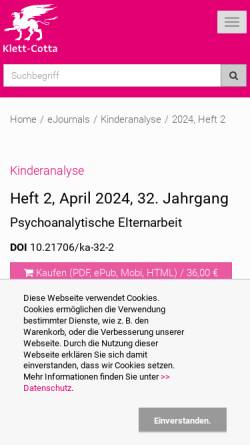 Vorschau der mobilen Webseite www.kinderanalyse.de, Kinderanalyse