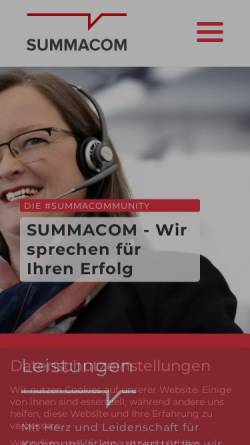 Vorschau der mobilen Webseite www.summacom.de, SUMMACOM GmbH & Co. KG