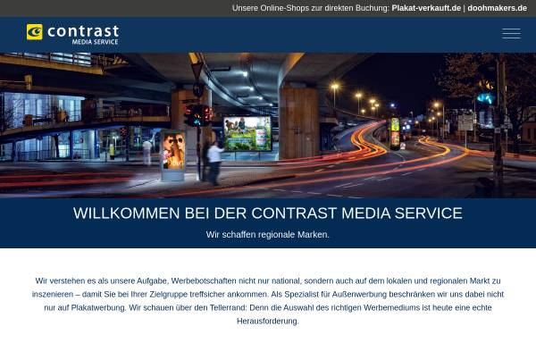 Vorschau von www.contrast-ms.de, contrast MEDIA SERVICE für Außenwerbung GmbH