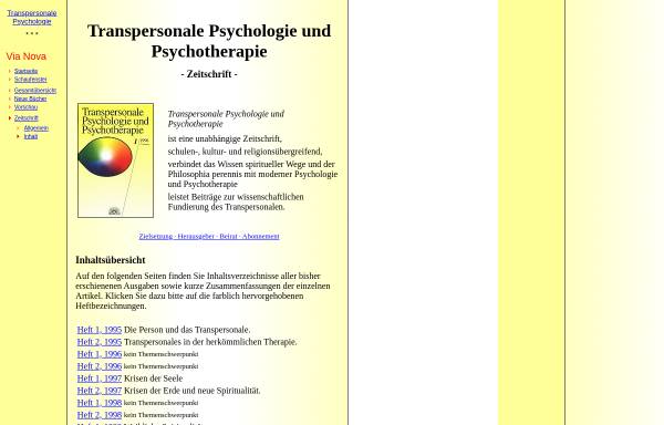 Vorschau von www.transpersonal.com, Transpersonale Psychologie und Psychotherapie