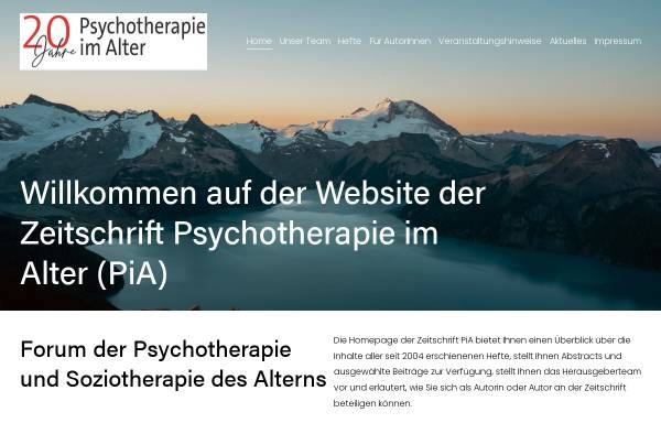 Vorschau von www.psychotherapie-im-alter.de, Zeitschrift Psychotherapie im Alter