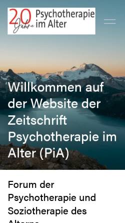 Vorschau der mobilen Webseite www.psychotherapie-im-alter.de, Zeitschrift Psychotherapie im Alter