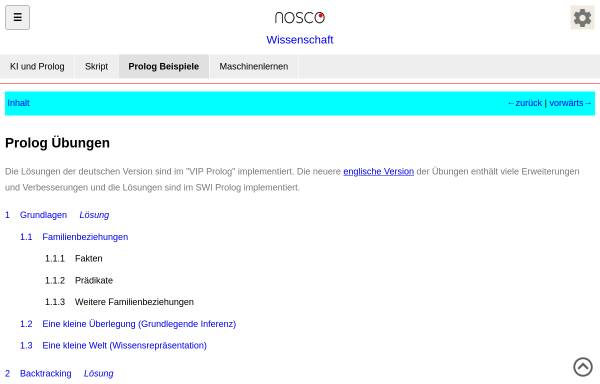 Vorschau von www.nosco.ch, Prolog Beispiele