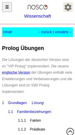 Vorschau der mobilen Webseite www.nosco.ch, Prolog Beispiele