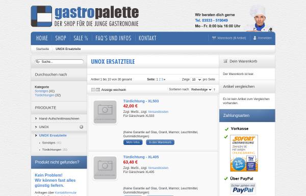 Vorschau von www.gastropalette.de, Gastropalette Matthias John