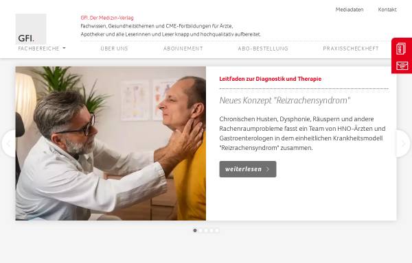 Vorschau von www.gfi-online.de, GFI - Gesellschaft für medizinische Information mbH