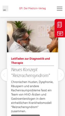 Vorschau der mobilen Webseite www.gfi-online.de, GFI - Gesellschaft für medizinische Information mbH