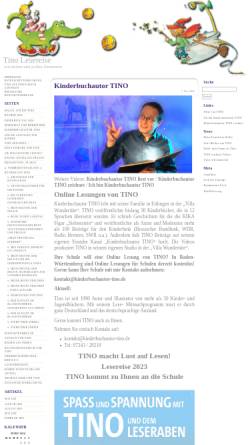 Vorschau der mobilen Webseite www.tino-lesereise.de, Tino Lesereise
