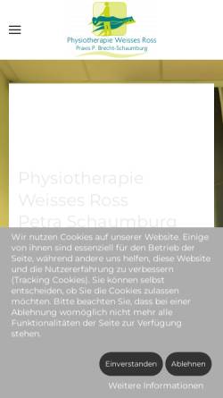 Vorschau der mobilen Webseite www.schaumburg-physio.de, Praxis P. Brecht-Schaumburg