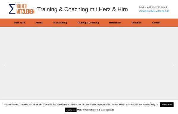 Vorschau von www.volker-witzleben.de, Volker Witzleben - Unternehmensberatung und Management Coaching