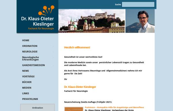 Vorschau von www.kieslinger-neurologie.at, Kieslinger, Dr. Klaus-Dieter