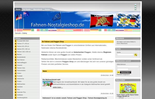 Vorschau von www.fahnen-nostalgieshop.de, Fahnen Nostalgieshop - Gehring Handelsware und Internetservice