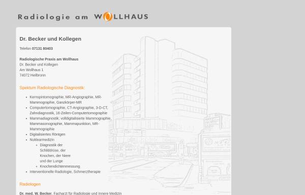 Vorschau von www.radiologie-am-wollhaus.de, Radiologie am Wollhaus Heilbronn