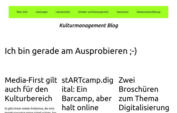 Vorschau von kulturmanagement.wordpress.com, Kulturmanagement