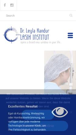 Vorschau der mobilen Webseite leylakandur.net, Dr. med. Leyla Kandur Lasik Institute