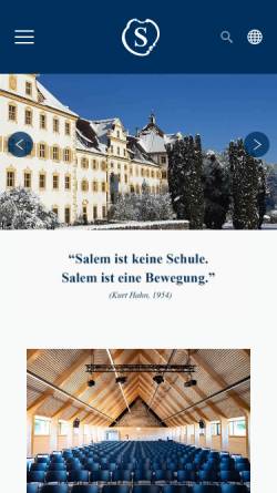 Vorschau der mobilen Webseite www.schule-schloss-salem.de, Schule Schloss Salem