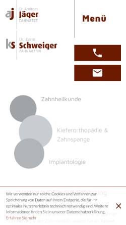 Vorschau der mobilen Webseite www.dr-jaeger.at, Dr. Andreas Jäger